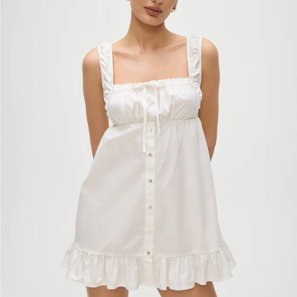 Frankies Bikinis Marilyn Babydoll Dress - White
